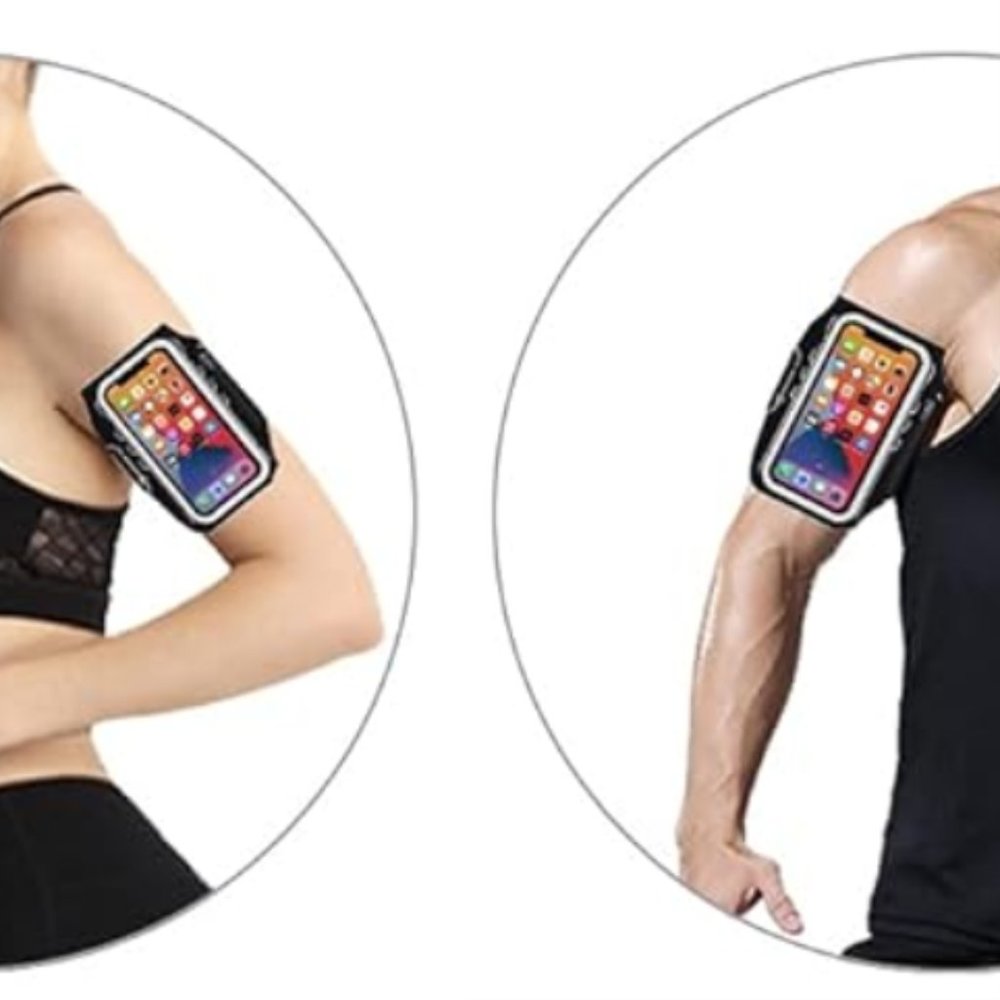 NWT Phone Armband, Gym Workouts Running Phone Arm Band iPhone Black With Reflect